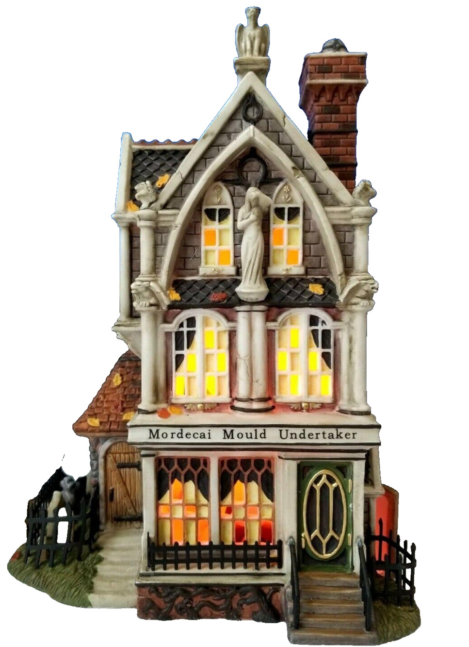 Dept 56 All Hallows Eve Mordecai Mould Undertaker Dickens Village W/Light & Box
